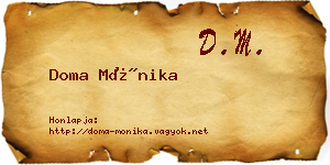 Doma Mónika névjegykártya