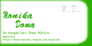 monika doma business card