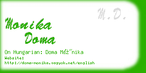 monika doma business card